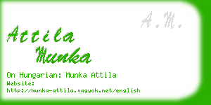 attila munka business card